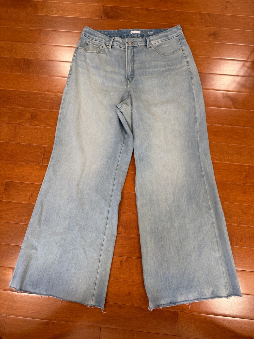 Good American GWPD10T Indigo1145 Good Waist Palazzo Wide Leg Jeans Sz. 20 - Picture 2 of 6